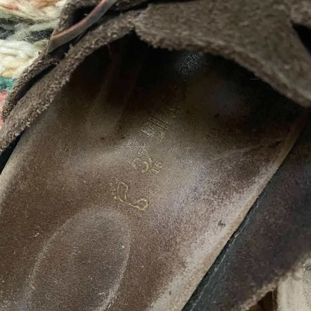 Birkenstock Brown Suede Boston Clogs - Picture 6 of 7